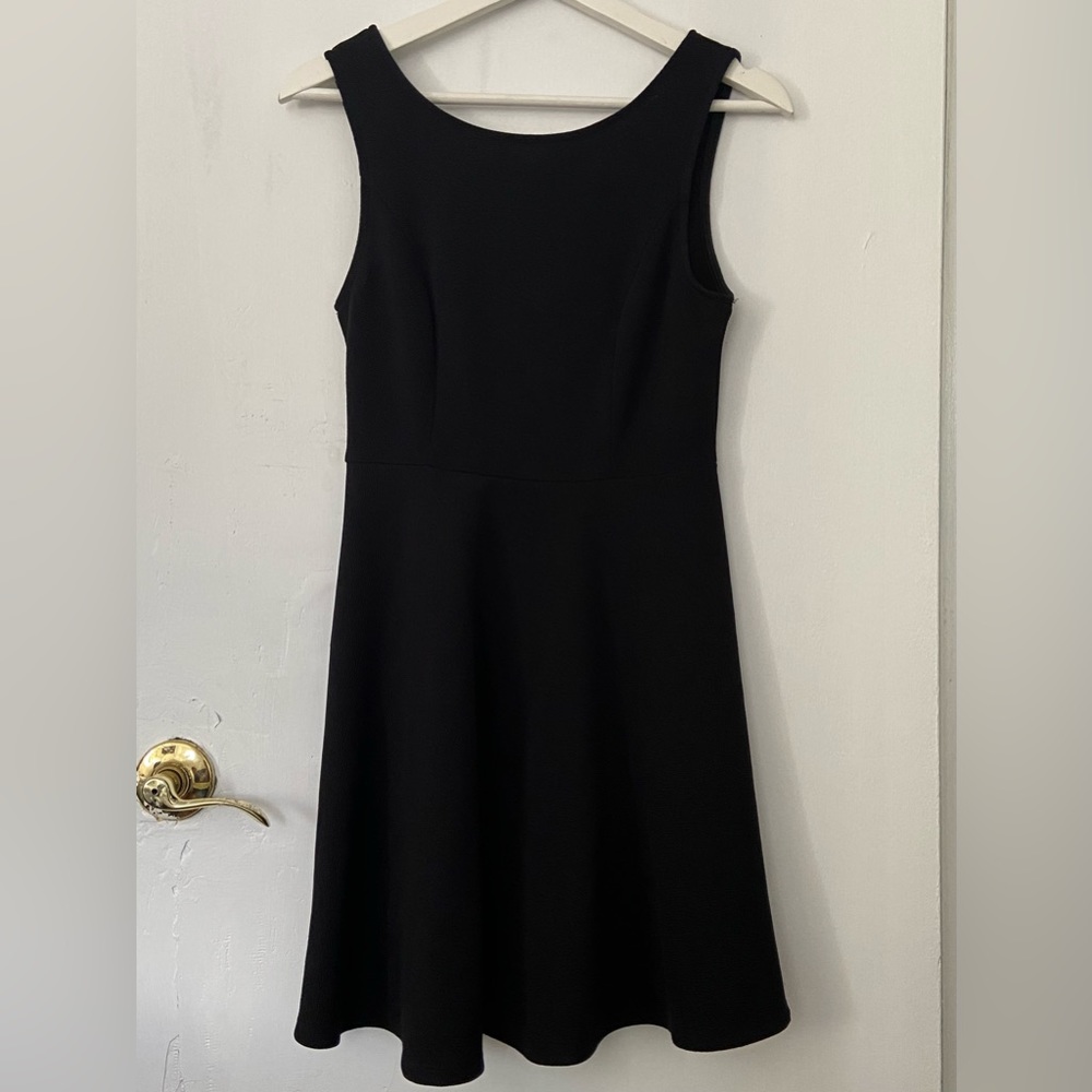 Used Black Bow Tie Back Skater Dress
